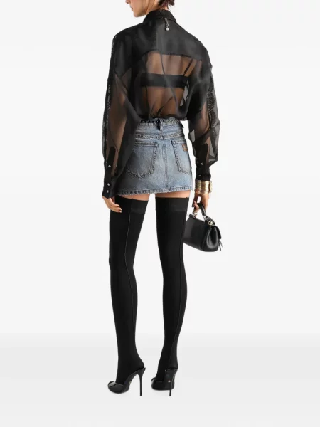 Traper suknja Dolce & Gabbana s vezom plava