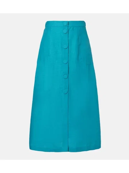 Fustă midi Eres de in albastru