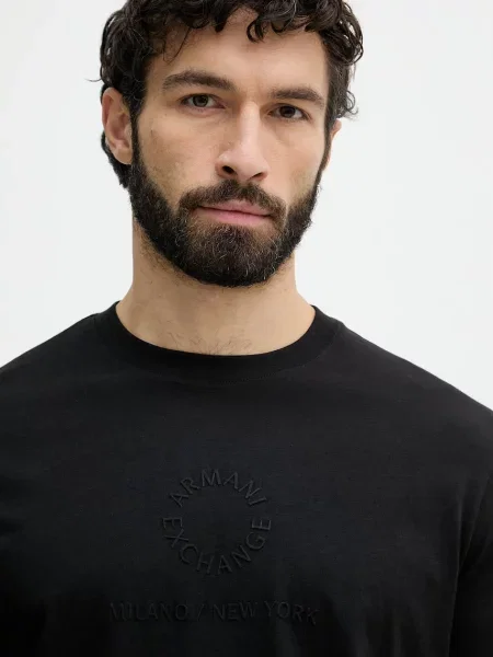 Armani Exchange póló férfi fekete