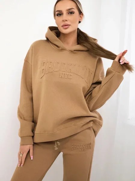 Bluza Kesi ocieplana brązowa