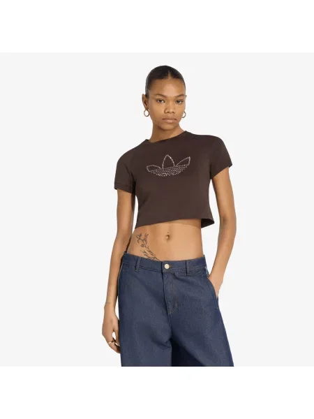 Tricou adidas Studded Cali Tee Aurora Coffee XS