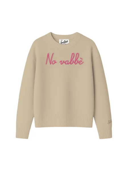 Sweter Mc2 Saint Barth wełniany beżowy