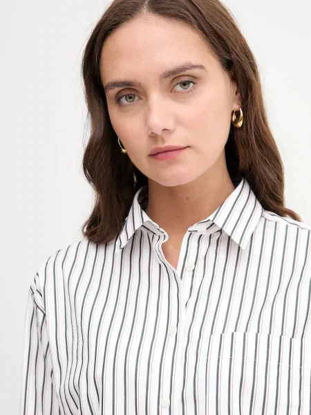 Сорочка Lacoste relaxed класичний комір зелений