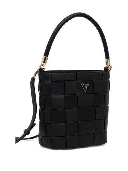 Geantă de mână Guess țesută negru