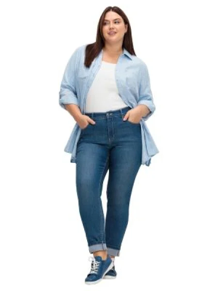 SHEEGO Jeans gențiană albastru