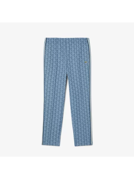 Lacoste Spodnie Dresowe Z Monogramem Paris niebieskie