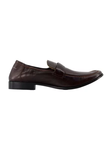 Półbuty Mm6 Maison Margiela skórzane brązowe