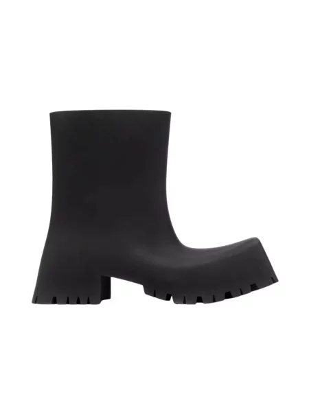 Lniane botki Balenciaga czarne
