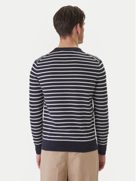TOMMY HILFIGER Sveter ESSENTIAL námornícka modrá biela