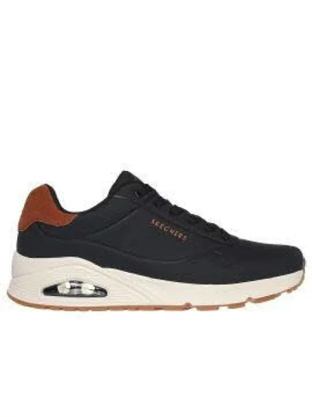 Sneakersy Skechers zamszowe czarne