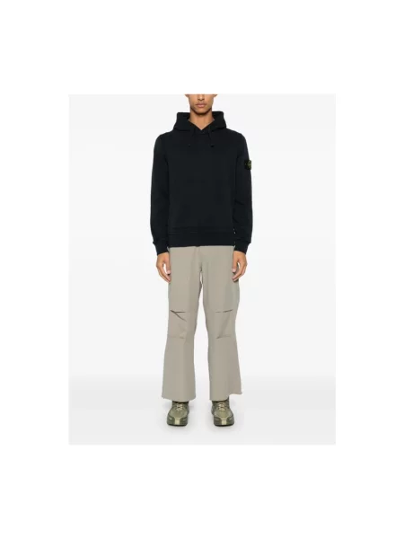 Bluza z kapturem Stone Island z kamieniami niebieska