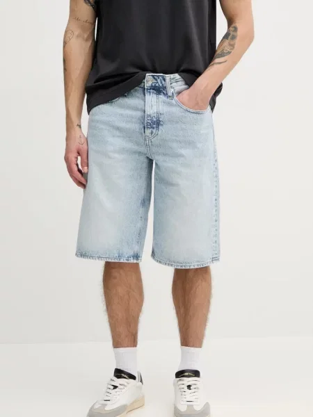 Džínové šortky Calvin Klein Jeans modrá