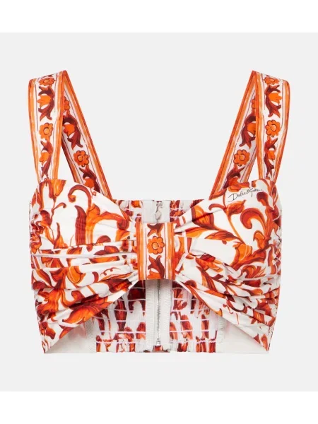 Top Dolce&gabbana din poplin portocaliu