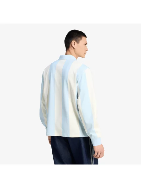 Тениска adidas Graphic Long Sleeve Polo Shirt Ice Blue S синьо