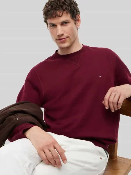 Bluza o kroju regular fit z czystej bawełny z wyhaftowanym logo Tommy Hilfiger