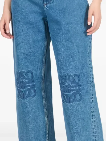 Blugi Loewe cu broderie albastru
