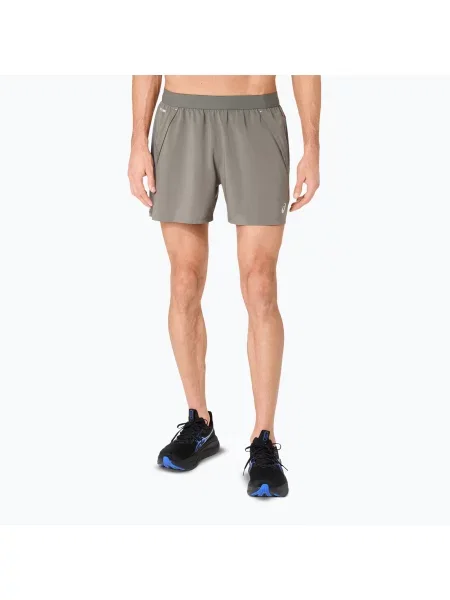 Pantaloni scurți de alergare pentru bărbați Asics Road Short Truffle Grey gri