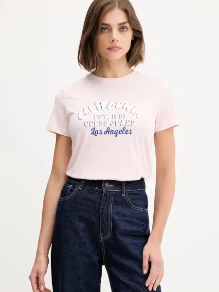 Футболка Guess Jeans рожевий