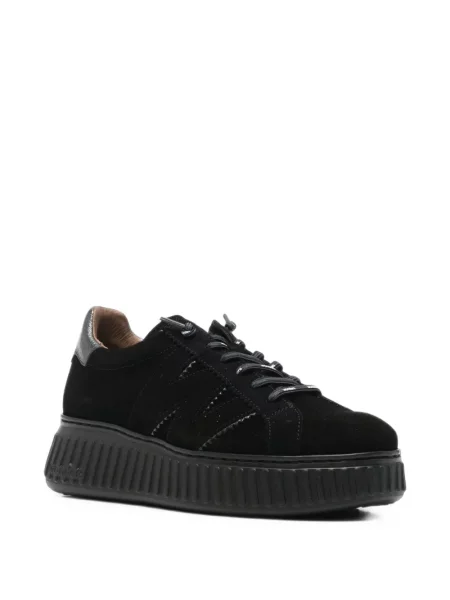 Sneakers Wonders σουέντ με πλατφόρμα μαύρο