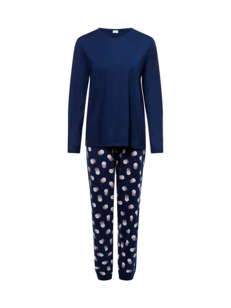 Mey Piżama Z Serii Scribbled Dots blau niebieska