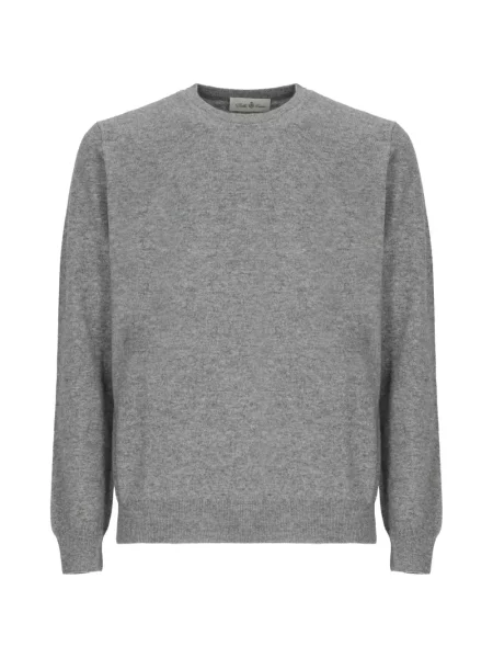 Hanorac crewneck Della Ciana cu decolteu rotund gri