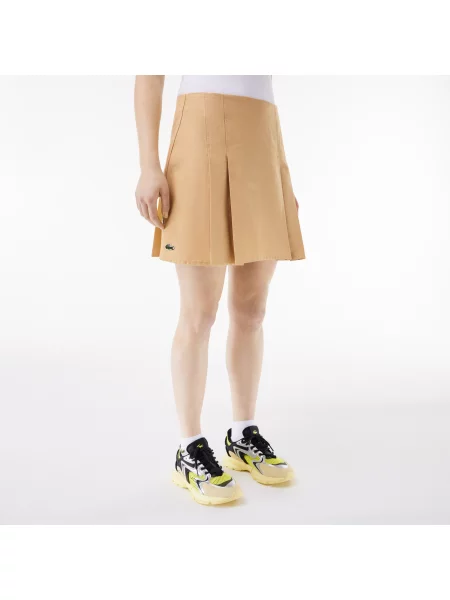 Lacoste Spódnica Plisowana Lacoste beżowa