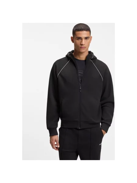 Bluza z kapturem Boss Green Join Saggy Full Zip S czarna