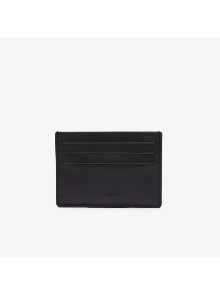 Кожаный кошелек Lacoste черный
