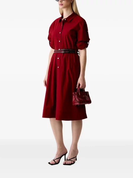 Cu centură rochie tip cămașă Dkny roșu