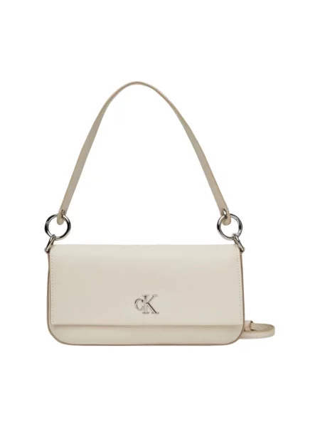 Calvin Klein Torebka Minimal Monogram Shoulder Pouch beżowy