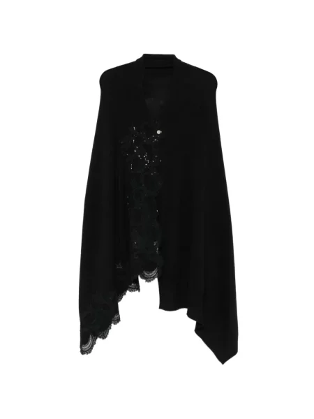 Cardigan Ermanno Scervino din dantelă drapat albastru