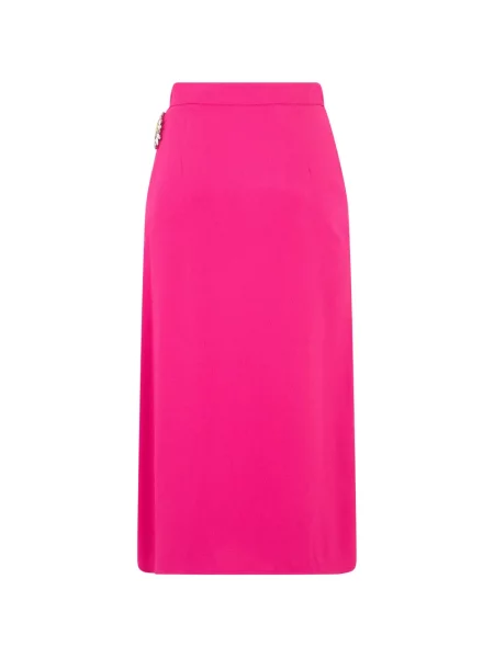 Fustă midi Moschino drapată roz