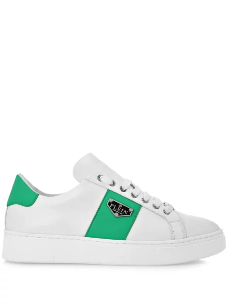 Šněrovací krajkové tenisky Philipp Plein bílé