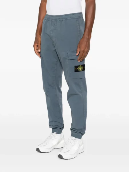 Pantaloni cargo Stone Island cu strasuri albastru