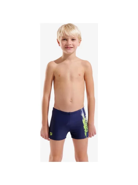 Kąpielówki dziecięce Arena Feel Paint Short granatowy zielony niebieskie
