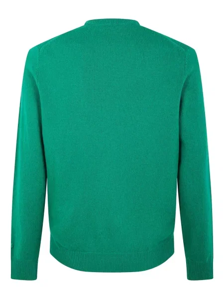 Pulover Mc2 Saint Barth cu decolteu rotund verde