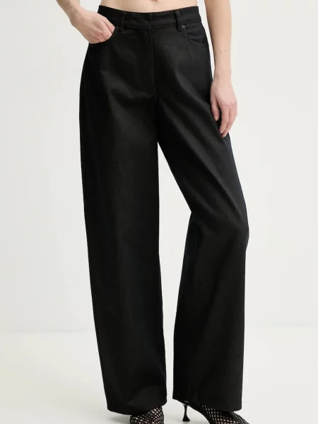 Blugi Remain cu talie înaltă negru