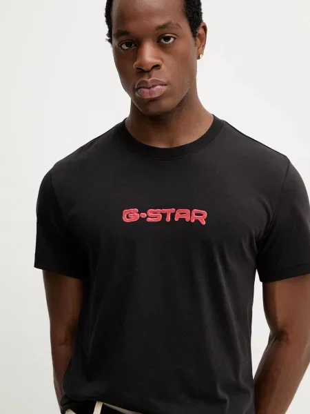 Футболка G-star с принтом черная
