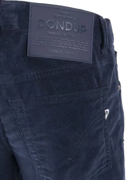 Blugi Dondup de catifea cord albastru