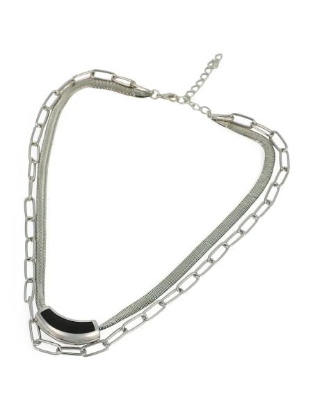 SOHI Verižica Krithika / srebrna črna