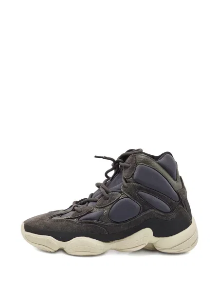 Sneakerși Adidas Yeezy cu șireturi din dantelă gri
