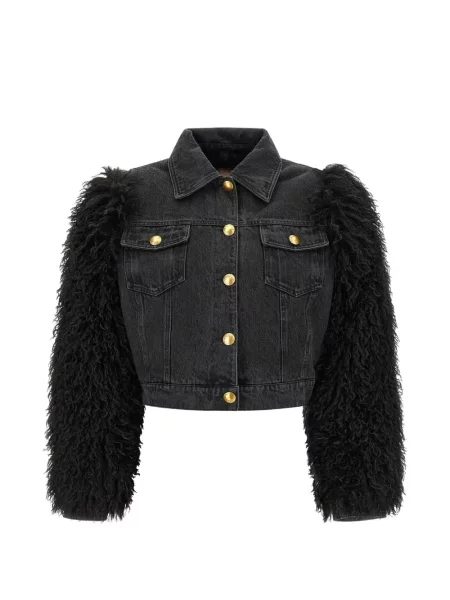 Decupat geacă de blugi Twinset negru