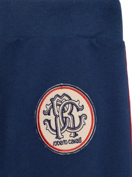 Spodnie dziecięce Roberto Cavalli niebieskie