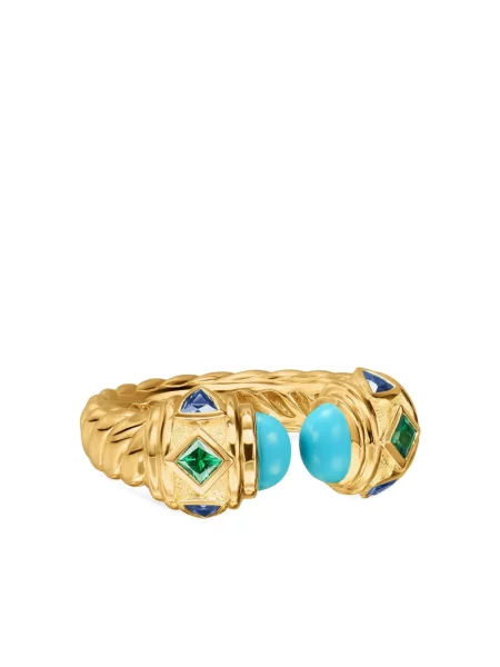 Inel David Yurman cu strasuri galben