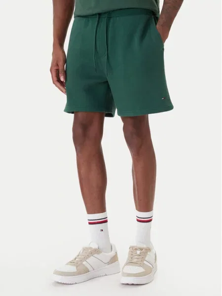 Tommy Jeans Kratke hlače iz tkanine zelena