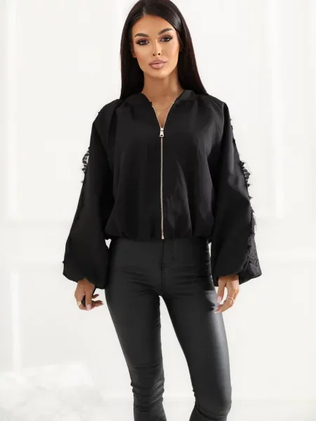 Bomber jakna Italy Moda crna