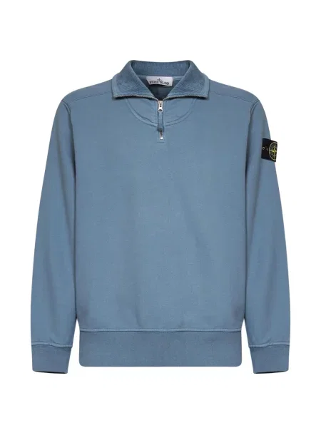 Hanorac din fleece Stone Island din fleece cu strasuri albastru