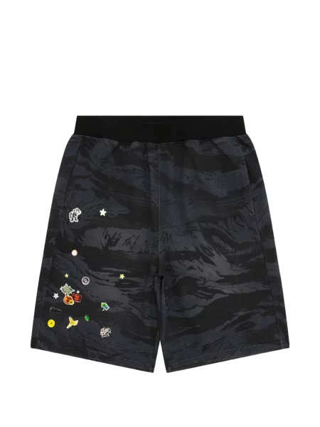Pantaloni scurți Aape By A Bathing Ape cu imagine cu model camuflaj negru