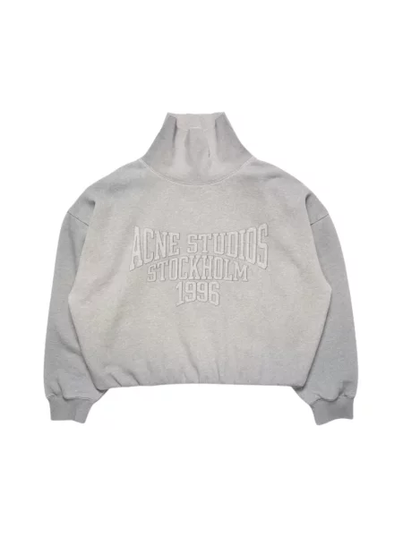 Bluza polarowa Acne Studios z logo szara