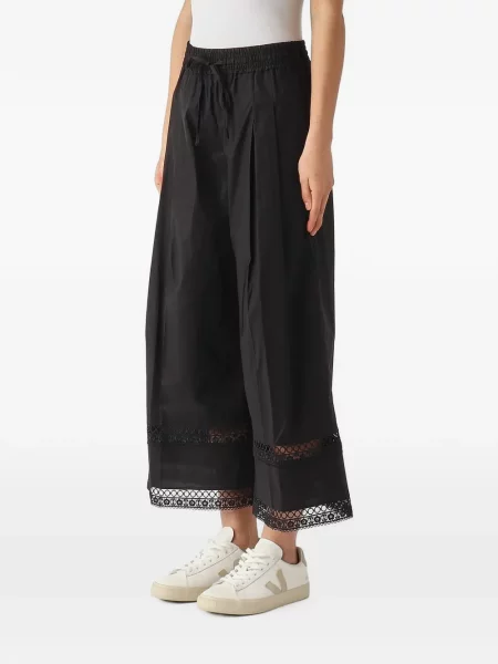Pantaloni Twinset din dantelă negru